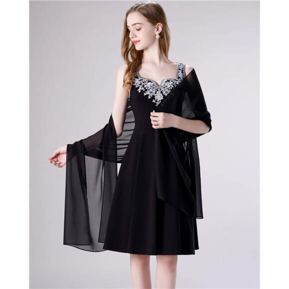 Chiffon Shawl Wrap Soft Lightweight Scarf for Women Wedding Evening Dress - Picture 4 of 7